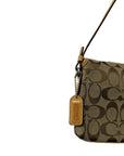 COACH Signature Canvas Clip Shoulder Bag