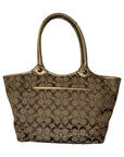 COACH Signature Pleated Gallery Tote