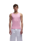 6PM Waffle Knit Tank Top Baby Pink