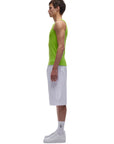 6PM Waffle Knit Tank Top Lime Green