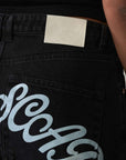LOVE SCARS Backprint Jeans Black