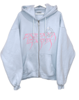 ENEMY EARTH Zip Hoodie Baby Blue