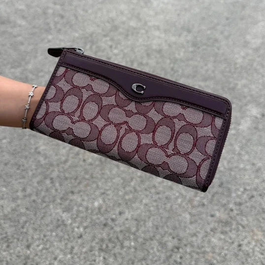 COACH Signature Accordion Zip Wallet