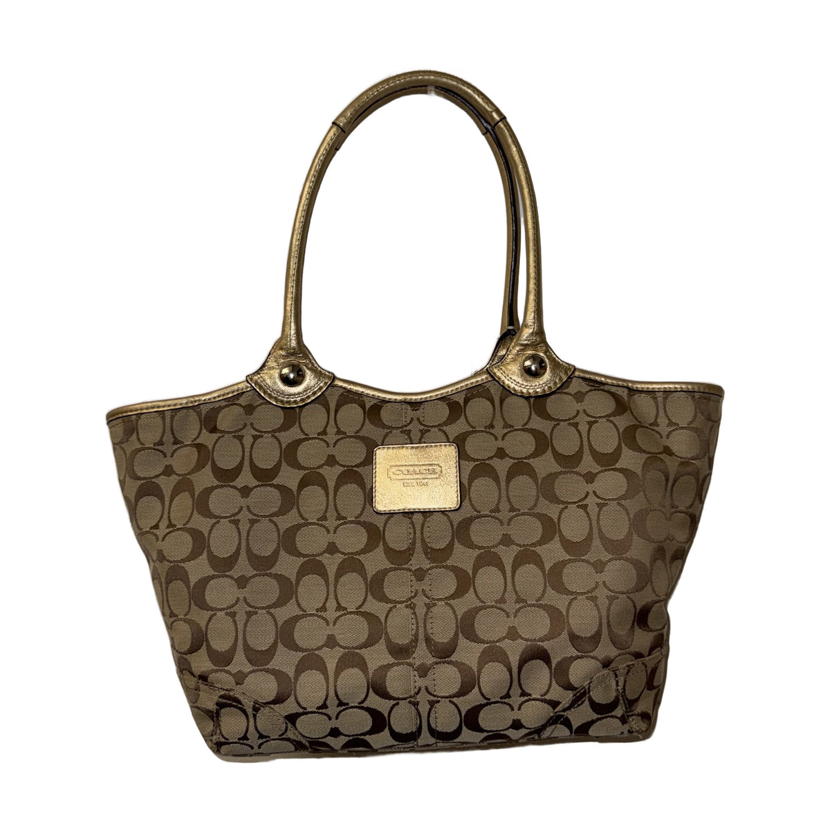 COACH Signature Pleated Gallery Tote