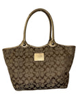 COACH Signature Pleated Gallery Tote