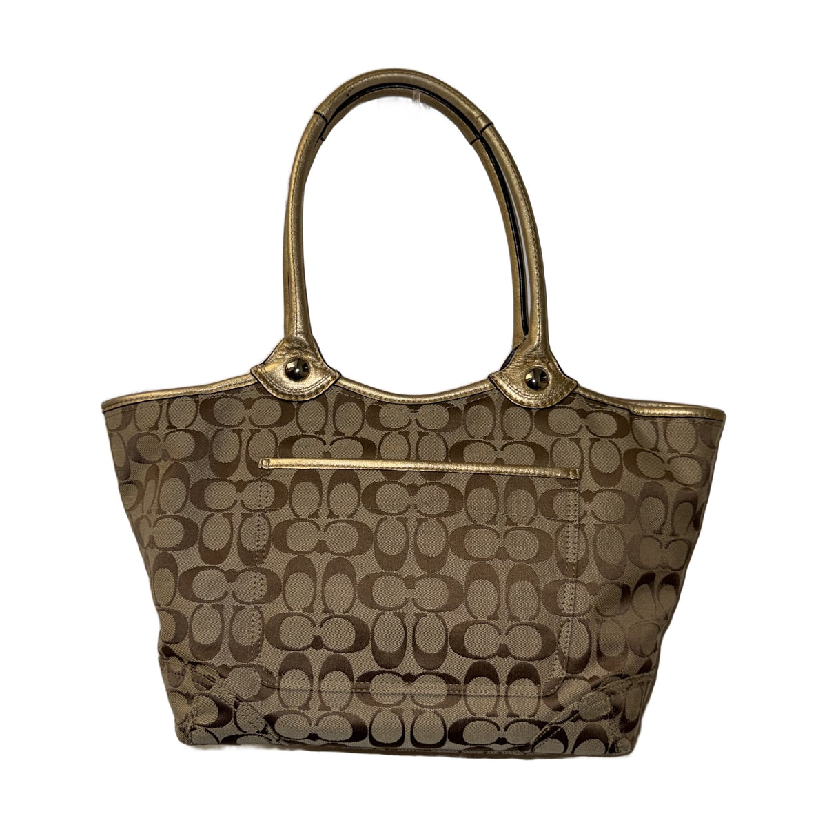 COACH Signature Pleated Gallery Tote