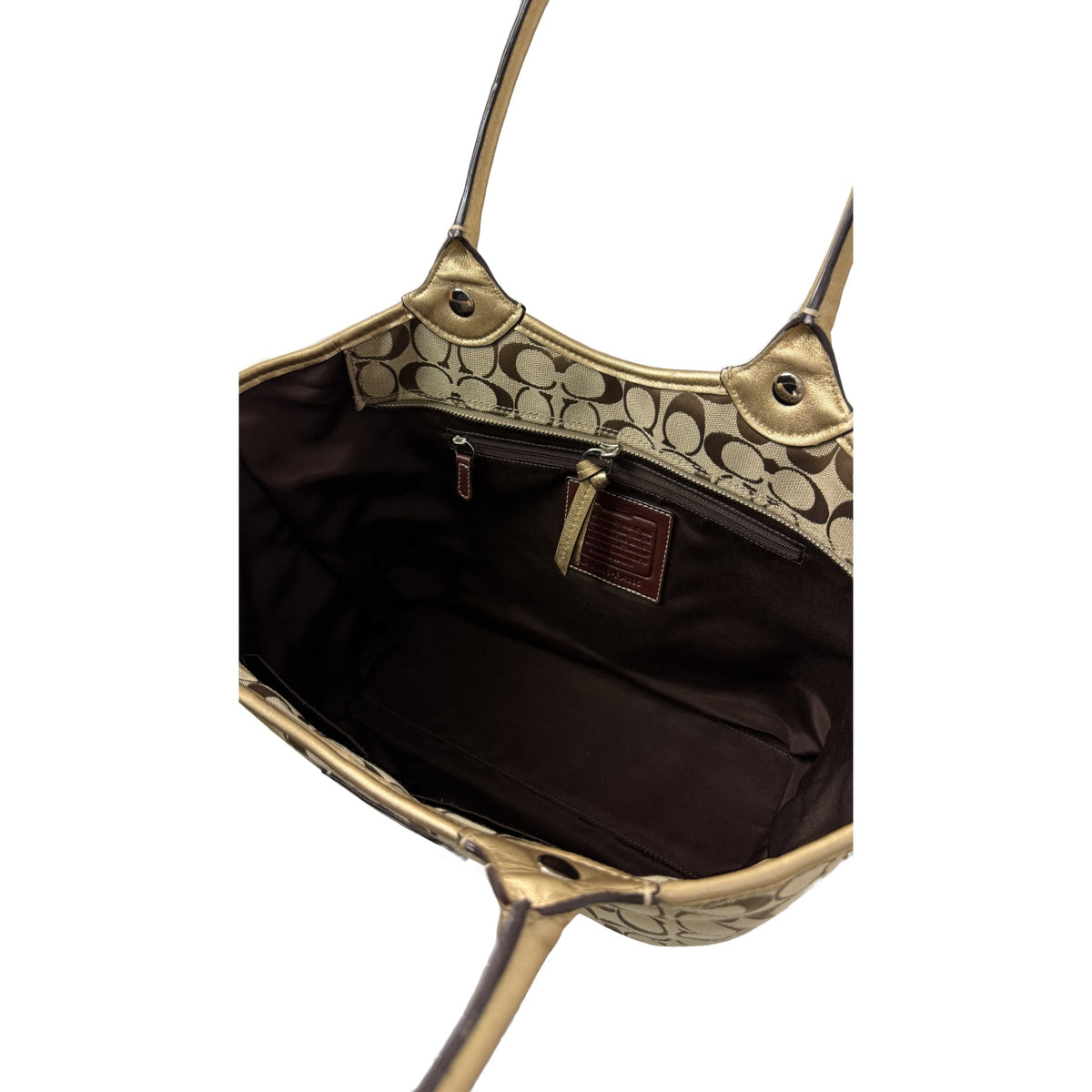 COACH Signature Pleated Gallery Tote