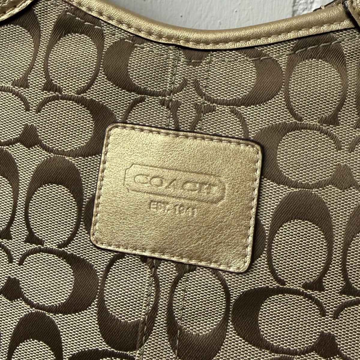 COACH Signature Pleated Gallery Tote