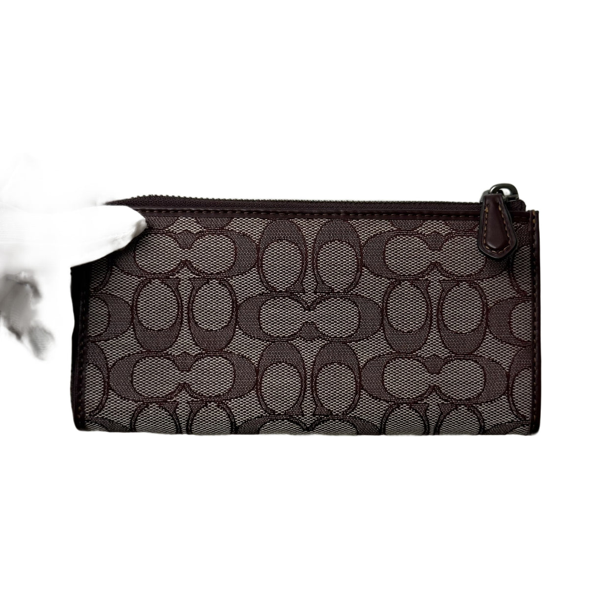 COACH Signature Accordion Zip Wallet
