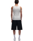 6PM Waffle Knit Tank Top White